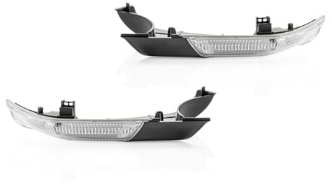 LST Spiegelblinker (2er Set) Außenspiegel Seitenspiegel Blinkleuchte Blinker glasklar schwarz links rechts kompatibel mit Skoda Oktavia II 1Z3 1Z5 2004-2008 VW Polo IV 9N 2005-2009