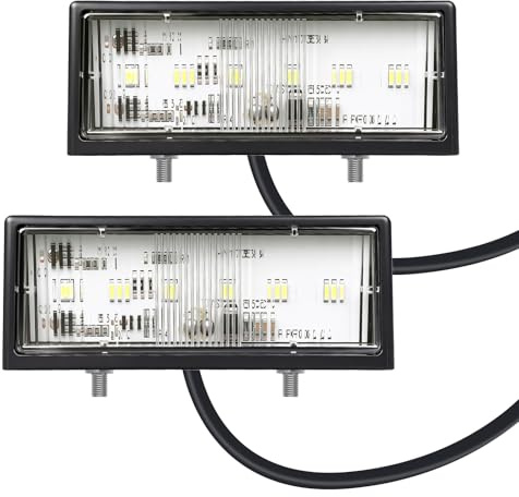 AOHEWEI 2 st LED-nummerplåtsbelysning Bakre nummerplåtslampor 12/24 V Vattentät Perfekt för bil, släpvagn, lastbil eller båt