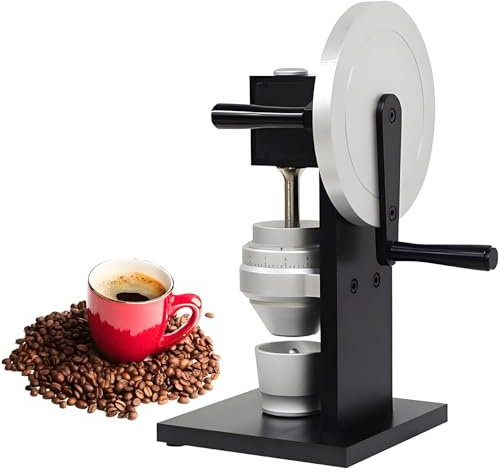 PioMue Molinillo de café Manual de muelas cónicas con Disco de molienda de 83 mm y Ajuste de Grosor para Espresso, Goteo, Prensa Francesa y café frío.