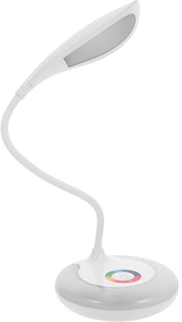NOLITOY Lampe de Bureau LED Réglable avec Port USB et Contrôle Tactile, Lampe de Lecture Blanche en Abs et Pc, Rechargeable 1200mah pour Salon et Chambre Bébé