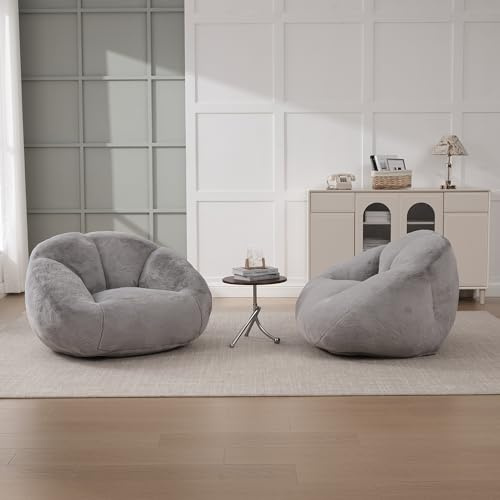 TIZZ Divano in morbido peluche perfetto per il soggiorno, il lounge o la camera da letto, pouf antiscivolo, non rimovibile, nessun montaggio richiesto