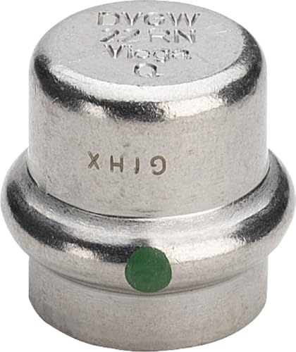 Viega 2356 – Deckel Verschluss Sanpress 2356 Durchmesser 22 mm Edelstahl