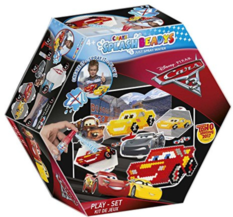 CRAZE fusibles Pixar Cars SPLASH BEADYS Jeu de voitures 3 pour confectionner des perles d'eau douce comme jouet 59389, Multicolore