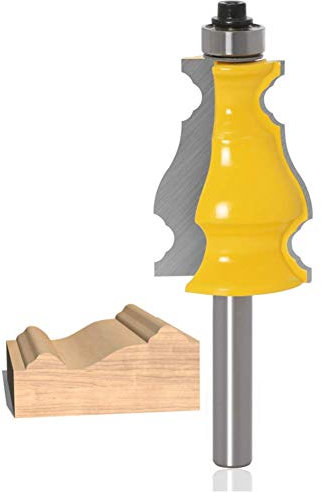 WSOOX 8 mm Schaft Bilderrahmen Formfräser Bit Elegant Türrahmen Formfräser Holzbearbeitung Schneider für Holzbearbeitung