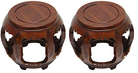 Sgabello da bar 2PCS, sgabello per batteria, sgabello basso, sedia in stile cinese, sgabello per cambio scarpe, sgabello antico in legno massello, sgabello guzheng/B / 29×34.5