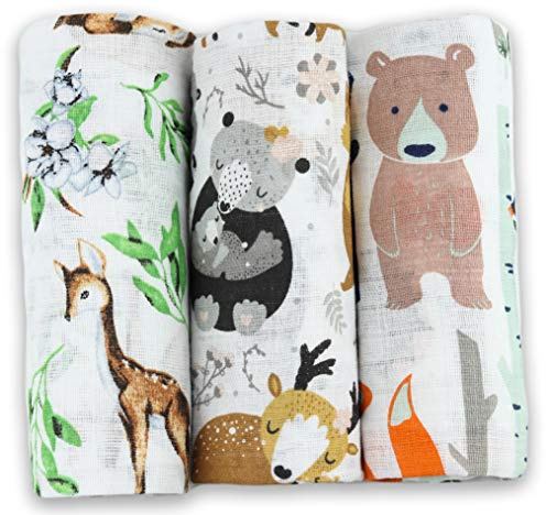 FENSILO - Muslindukar – Muslinblöjor – 3-pack 70 x 80 cm – tygblöjor, tillverkad i EU, testad för skadliga ämnen – spottdukar baby för pojkar och flickor – baby muslinblöjor