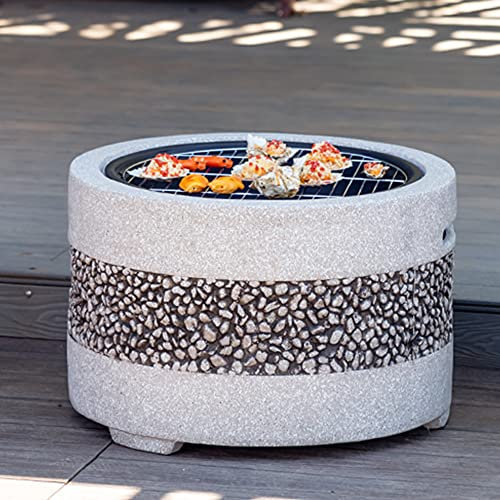 MNSSRN Outdoor Haushalt Holzkohle Kohlenstoffherd, Desktop Feuer Pitschüssel Bonfire Herd Courtyard Bacher Heizung Herd Runder Tisch Grillgarten Grill,B