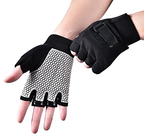 Romon Fitness Handschuhe für Herren und Damen,Trainingshandschuhe mit Handgelenkstütze,Atmungsaktive und Bequeme Handschuhe für das Gewichtheben,für Gym Übung,Krafttraining und Liegestütze