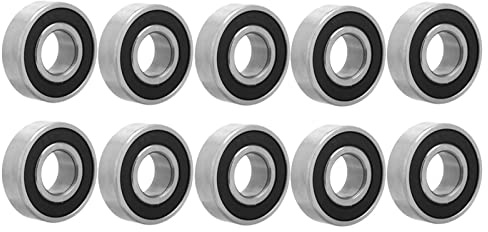10 Stück 6202 2rs Gummi, 6202 2rs Doppelt Abgedichtete Rillenkugellager aus Stahl 15x35x11mm