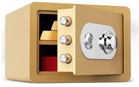 Coffres-forts Coffre-fort avec serrure à combinaison Coffre-fort de dépôt mécanique 25cm ignifuge Clé Armoire Mini Bedside Caisse à monnaie Bureau Bijoux Cabine Coffre-fort de dépôt,C