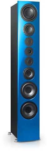 Nubert nuVero 170 | Brillantblaues Standlautsprecherpaar | 2 Stück High End Standlautsprecher | Lautsprecher für Stereo | HiFi Qualität auf höchstem Niveau | Passiv Standboxen 4 Wegen Made in Germany