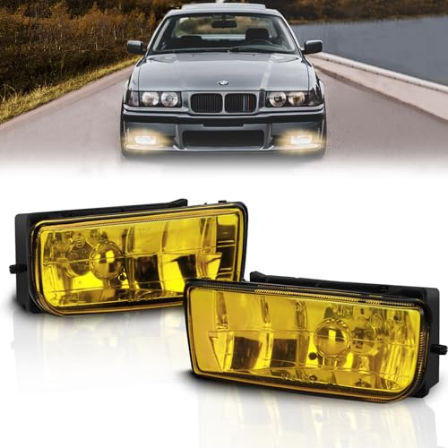 AutoBeeDen Nebelscheinwerfer für BMW E36 3er HB SDN WGN CPE CONV, (318i 318is 318ti 320i 323i 323is 325i 325is 328i 328is M3), Original Design, 09/1990-08/2000, H1 (Gelb)