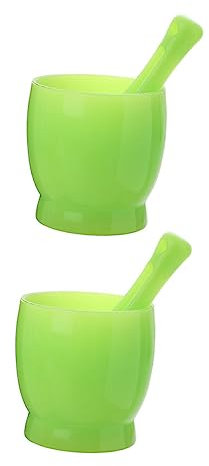 Ciotola per mortaio e pestello, 2 set, pestello manuale per aglio, in plastica, schiacciapatate, strumenti speciali, ciotola per aglio, pentola in plastica