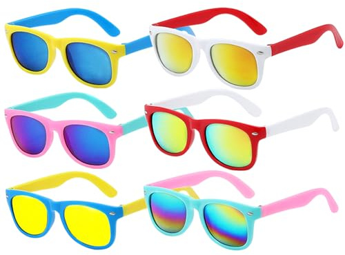GoodUping 6 Kids Sunglasses Bulk with UV Protection,Sunglasses Party Favors