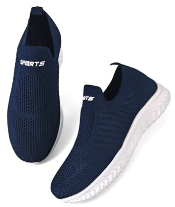P&L ITALY COLLECTION Zapatillas Deportivas Sin Cordones Slip-On Mujer Comodas y Ligeras para Correr Andar Pasear Casual Sneakers