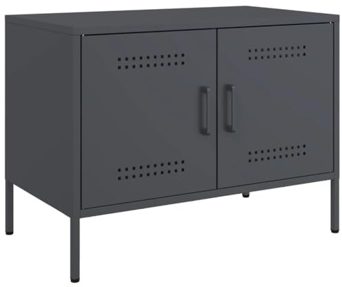vidaXL TV-Schrank Anthrazit 68x39x50,5 cm Stahl