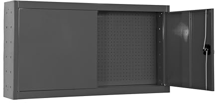 Simon Rack Werkzeugschrank, Werkzeugkiste aus Metall, 650 x 500 x 275 mm, inklusive Schlüssel, 1 Regal, Anthrazit - Cabinet Tool