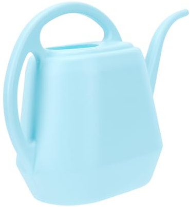 Yardenfun Regadera De Mano De Plástico 4l para Jardinería Exterior Boquilla Larga y Diseño De Boca Estrecha, Color Azul Claro, Ligera Gran Capacidad para Riego Fácil y Preciso