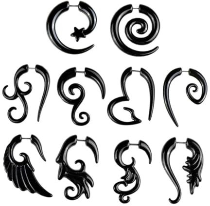Yardenfun 10stücke Teiliges Acryl Ohrdehner Mit Trendigen Flügel-designs Umweltfreundlich Und Hautverträglich Vielseitig Für Mehrere Ohrlöcher Bei Hochzeiten Und Feiern Langlebig Und Sicher