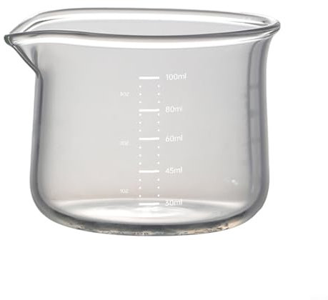 Verre doseur transparent résistant à la chaleur, capacité de 100 ml