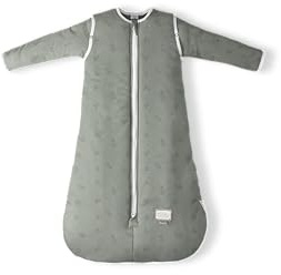 Nuvita MOOVO 90150 | Sacco Nanna Invernale con Zip Centrale e Cerniera per i Piedi, in Cotone e imbottitura in materiale Riciclato, certificato OEKO TEX | 18-36 MESI | Sage Green Floral