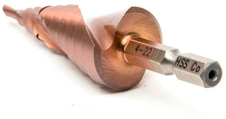 Brocas escalonadas de cobalto Drillforce 1/3 Uds HSSCO M35 cono hexagonal vástago triangular juego de herramientas de brocas de Metal cortador de agujeros for acero inoxidable(4-20mm(9 Steps)-1)