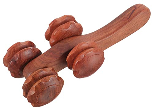Healeved Holzmassagerolle aus Naturholz Handmassagegerät für Körper und Füße Einfache Anwendung und Transport Glatte Oberfläche für Entspannende Massagen