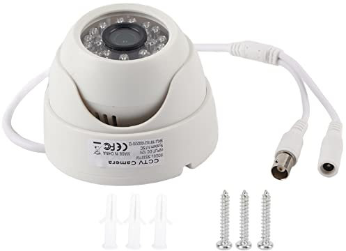 Segrehy 2MP Telecamera di Sorveglianza Esterna a Cupola, Lente 3,6mm, Visione Notturna 20-30m, Corpo ABS Impermeabile, Compatibile AHD TVI CVI CVBS, per Casa, Ufficio, Garage