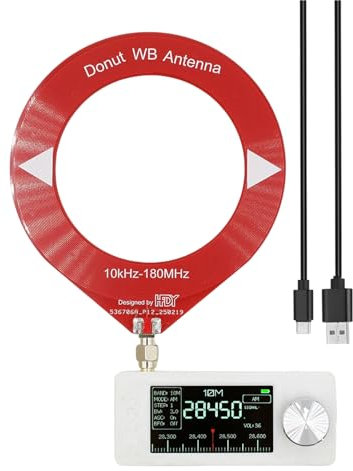 Amplificador de radio, amplificador de casa FM, batería de 800 mA, pantalla HD, LSB USB AM, pantalla IPS de 4,8 cm, con antena para karaoke, estudio en casa, exteriores, camiones, viajes
