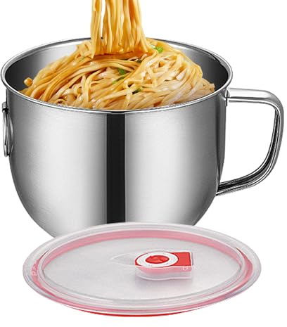 Fat Separator Jug - Stainless Steel Gravy Separator | Grease Container with Lid | Colanders & Food Strainers, Meat Strainer for Grease with Handle, Remove Excess Oil from Soup Or Food