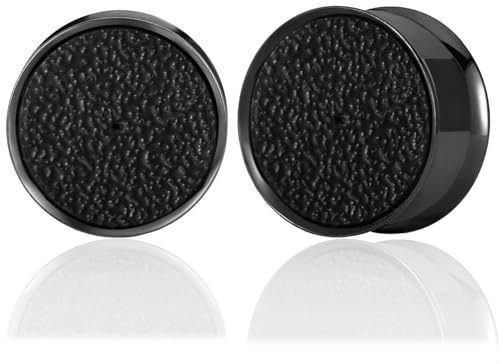 Vankula örontunnel enkel flared flesh plugs med hål – bär dina favoritörhängen 1 par rostfritt stål för män kvinnor öronpiercing sträck smycken 8 mm till 16 mm, 10mm(00G), Metall