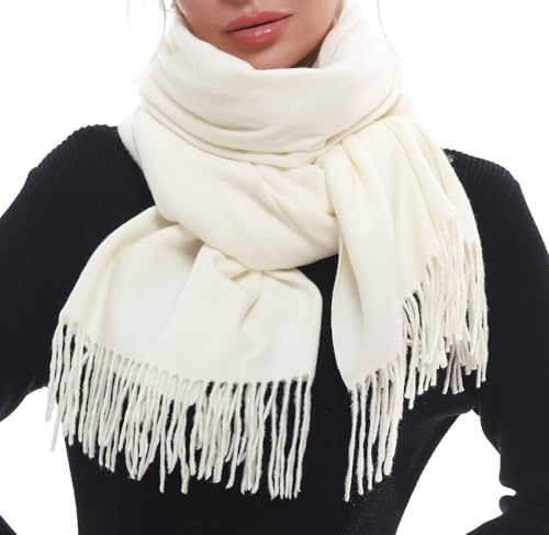 SWAT PANY Écharpe Femme Hiver Unie Élégante pour Célébrations et Tenue Décontractée