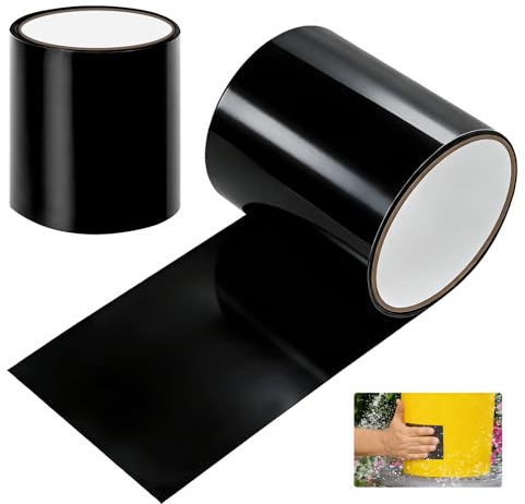 2 Rouleaux Ruban Adhésif Ultra Puissant Étanche, 10 cm x 1,5 m PVC Scotch Plomberie Etanche Anti Fuite, Ruban Adhésif D'étanchéité Résistant aux UV, Scotch Étanchéité pour Piscines, Trous, Fissures