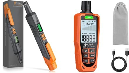 Neoteck Duo Sicurezza Gas Professionale: Rilevatore Base + Rilevatore Ricaricabile Avanzato per Controllo Totale