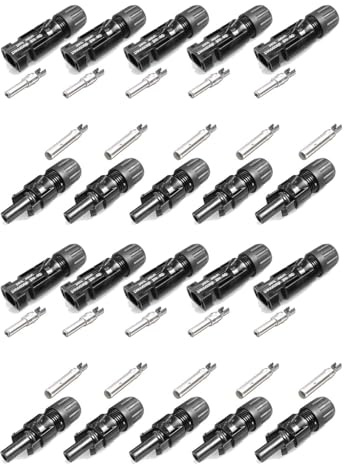 Connecteur MC4 d'origine pour énergie renouvelable pour câble de 4-6 mm² de type X PV-KST4/6X et PV-KBT4/6X de diamètre extérieur 5,5-7,4 mm, avec et sans TVA (avec TVA, 10)