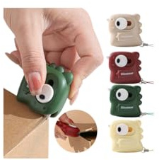 Mini Box Cutter, Retractable Box Opener, Package Openers, Ceramic Blade Lightweight Letter Openers, Cute Animal Shaped Dinosaur Package Boxs Opener with Lanyard Hole (Mix color 4pcs)