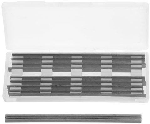 Frewurwer Lames de Rabot Électrique en Acier pour le Travail Du Bois, 10 Pièces, 82 X 5,5 X 1,1 Mm