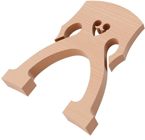 XUXHOU Cello Bridge, Maple Wood 4 4 High Foot Cello Bridge, Handgjorda Bågar för Ljudöverföring Stabilt Stöd och Utbyte Användning för Cellister Öva Framförande