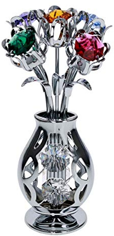 Crystals Tulips in Crystal Vase, Gift ideas for Mum | Mother | Wife | Girlfriend | Mother's Day | Valentine's Day | Christmas | Birthday | Anniversary