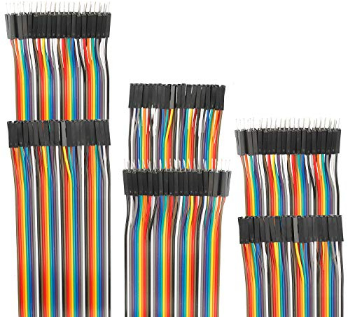 EDGELEC 120pcs 20cm Dupont Wire Male to Female Breadboard Jumper Wires 3.9 inch 1pin-1pin 2.54mm Connector for DIY Arduino Raspberry PI 10 15 20 30 40 50 100cm Optional Multicolored Ribbon Cables