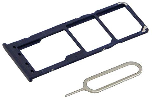 MMOBIEL Tiroir Carte Dual Sim de Rechange Compatible avec Samsung Galaxy A10 2019 INCL. l'épingle SIM - Support Carte SIM - Bleu