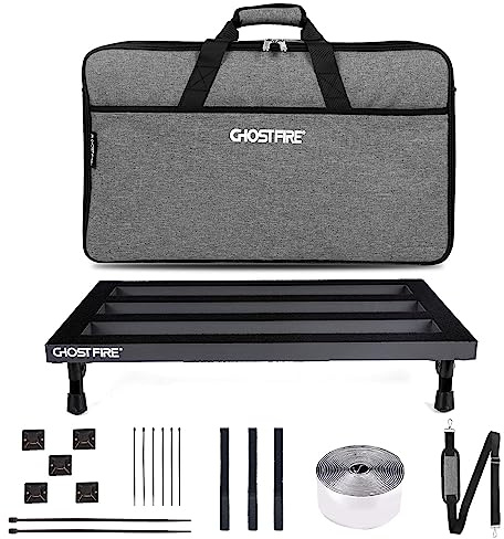 Ghost Fire Guitar Pedal Board Aluminum Alloy 2.2lb Super light Effect Pedalboard 22''x12.25'' with Carry Bag,SPL-05