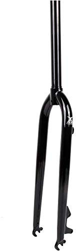 SLRMKK Fahrradgabel, Mountainbike-Vorderradgabel Fahrrad-Vorderradgabel 26/27,5-Zoll-Tsunami-Chrom-Molybdän-Stahl-Vordergabel Harte Gabel Fahrrad-Vordergabel Bergwagen-Vordergabel Schwarz Rot Silbe