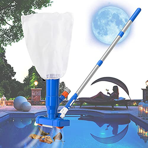 ZhiLianZhao Aspirador Portátil, Kit Aspiradora de Chorro Piscina, con Cepillos y Bolsa para Hojas, para Piscina Infantil, Piscina Jardín Inflable, Fuente, Estanque,British Standard
