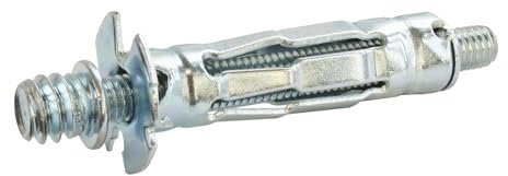 SOMATHERM FOR YOU, Cheville métallique M7/150 avec patte à vis 37 mm - Sachet de 10 pièces - Fixation murale pour colliers - Installation facile avec pince - Couleur gris/argent