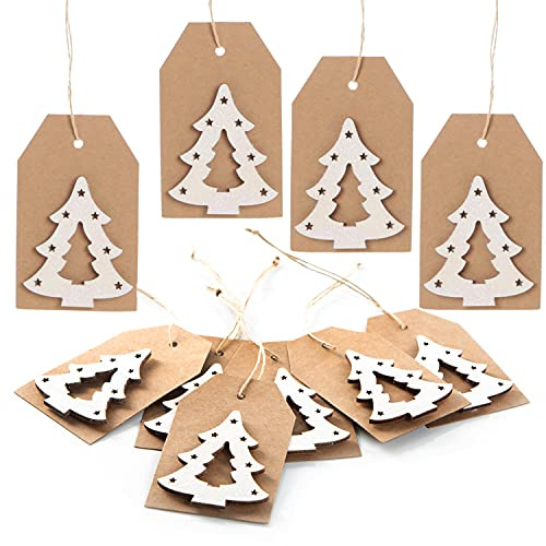 Logbuch-Verlag 10 Weihnachtliche Geschenkanhänger Weihnachten Namensanhänger an Geschenke Verpackung Deko Anhänger