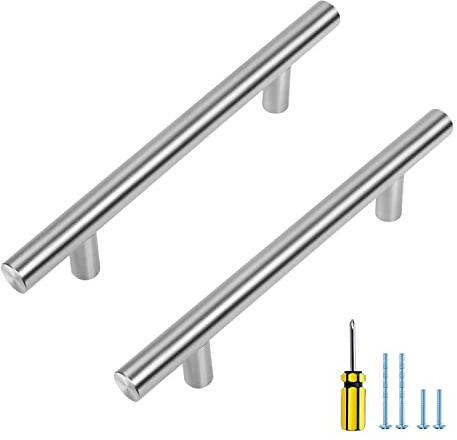 Ravinte 30 Pack 4 inch Brushed Nickel Cabinet Pulls Kitchen Cabinet Handles 6-3/8 Overall Length Satin Nickel Kitchen Cabinet Pulls