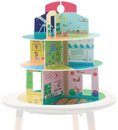Stokke MuTable Dolls Playhouse - Includes Playground, Family House, Museum & Kindergarten - Made of Wood - Screw-Free Assembly