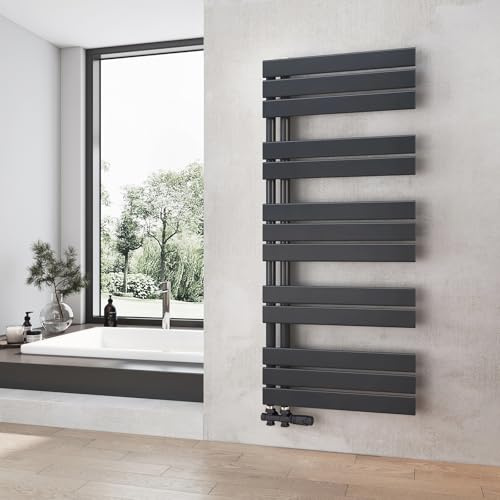 Heilmetz Badheizkörper Anthrazit Handtuchtrockner Heizung 500 x 1176 mm Bad Heizkörper Handtuchheizkörper Handtuchwärmer