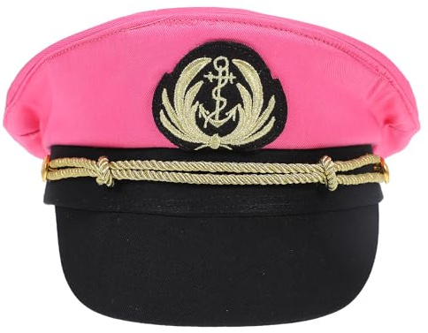 Abaodam Kapitänsmütze Aus Baumwolle Mit Stickerei Komfortabler Seemannshut Für Erwachsene Ideal Für Yachtparty Segelbootkostüm Halloween Cosplay 10.24X8.66X5.12In
